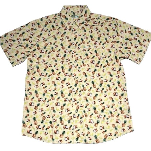 Dixxon Flannel Company Fist pineapple, piña colada casual button down - Picture 1 of 7